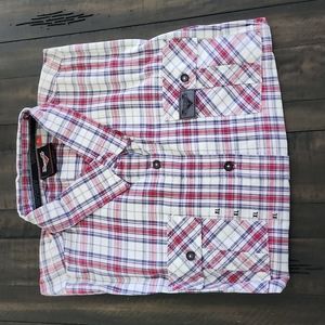 NWOT XL Ladies Plaid Victory Motorcycle Shirt